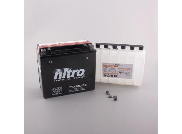 Nitro YTX20L-BS - 12V ATV/MC/Snøscooter/Vannscooter Batteri