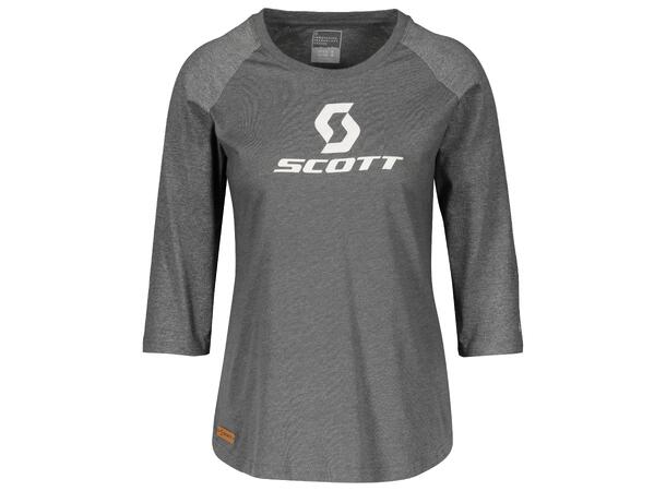 Scott T-Shirt 10 W's Raglan - Grå/Grå, X Damemodell med logo