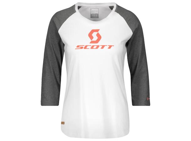 Scott T-Shirt W's Raglan - Hvit/Grå, XL Damemodell med logo