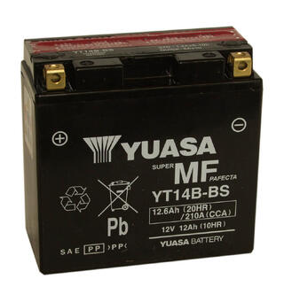 Yuasa (CP) YT14B-BS - 12V ATV/MC/Snøscooter Batteri Syre Ampuller