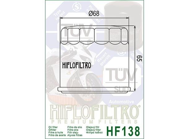 Hiflo HF138C Chrome Arctic Cat/Suzuki Aprilia/Cagiva/Kawasaki/Kymco