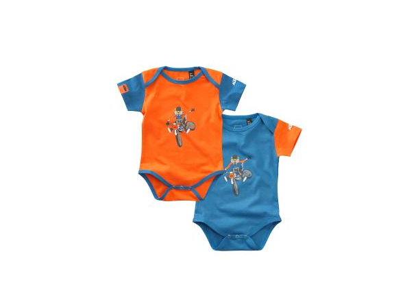 KTM Radical Bodysett til Baby 80 / 9-12 Sett med to - Oransje og Blå