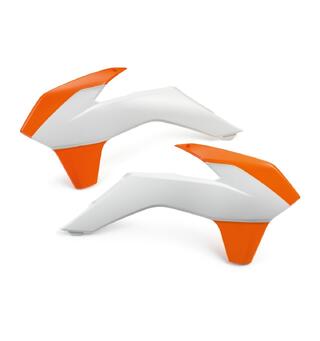 KTM Sidedeksler - Hvit / Oransje KTM SX 125-450 13-15, EXC 125-500 14-16