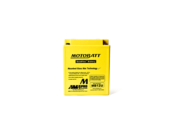 MotoBatt MB12U 12V Batteri 4-Polet, 160CCA, 15Ah, 135x80x175, AGM