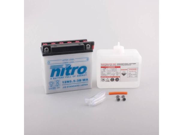 Nitro 12N5.5-3B - 12V ATV/MC/Snøscooter Batteri