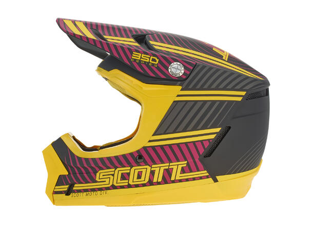 Scott 350 EVO Retro Crosshjelm - Gul SPL