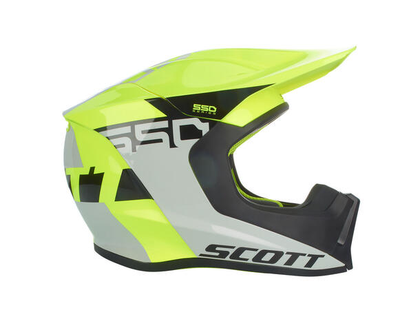 Scott 550 Woodblock Crosshjelm - Grå/Gul, XL