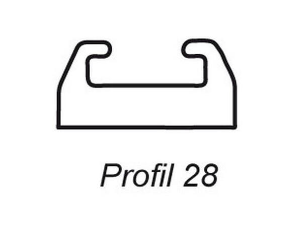 Sleide Profil 28, 178cm Sort - BRP Profil 28, Sort