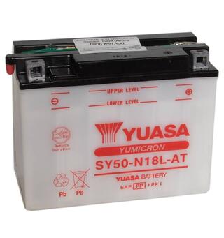 Yuasa SY50-N18L-AT m/Sensor - 12V ATV/MC/Snøscooter Batteri 12 Volt, 20 Ah