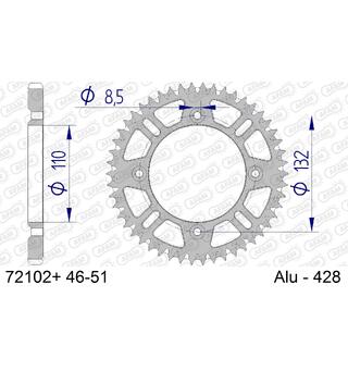 AFAM Bakdrev, Alu#428 SC- HQ/KTM TC85 2014-> , SX150 04-06, SX85 03->