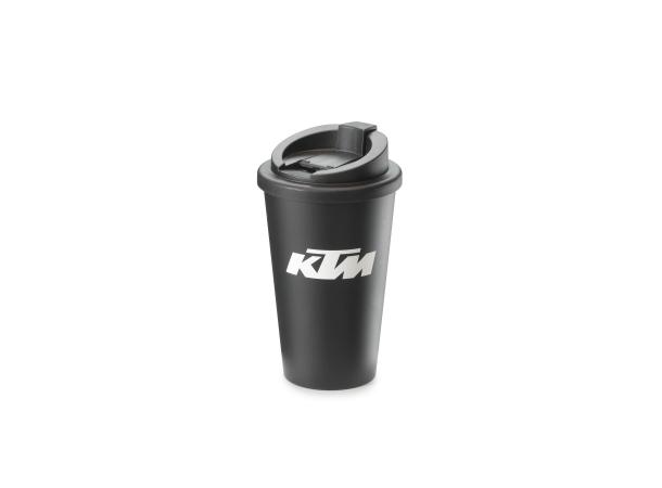 KTM Kaffekopp - To Go Svart - Med svart lokk