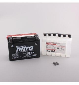 Nitro N-YT9B-BS - 12V ATV/MC/Snøscooter Batteri 12V, 8Ah, 150x70x105, Syreflaske AGM