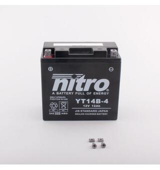 Nitro YT14B-4 - 12V ATV/MC/Snøscooter Batteri 12V, 12Ah, 150x70x145, AGM GEL