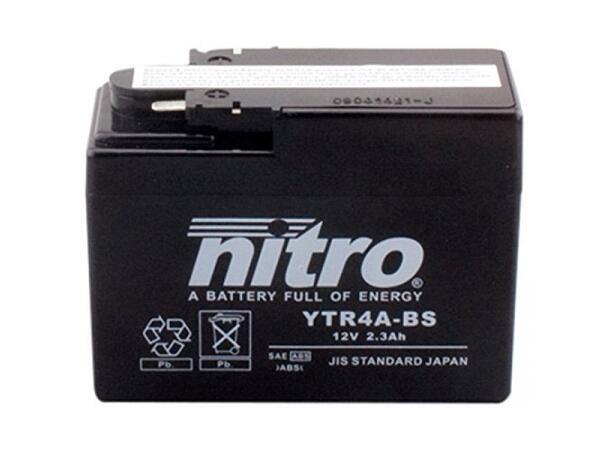 Nitro YTR4A-BS - 12V ATV/MC/Snøscooter Batteri