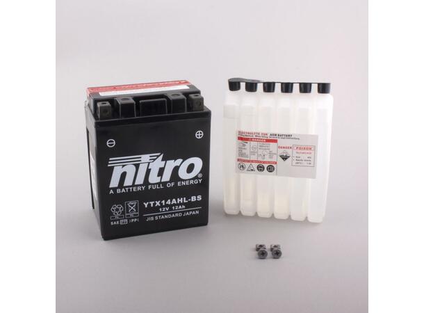 Nitro YTX14AHL-BS - 12V ATV/MC/Snøscooter Batteri