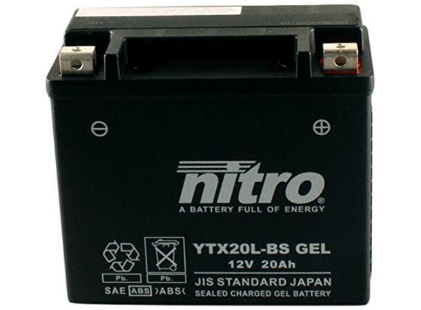 Nitro YTX20L - 12V ATV/MC/Snøscooter Batteri