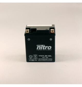 Nitro YTX7L-BS - 12V ATV/MC/Snøscooter Batteri 12V, 6Ah, 114x71x131, Forseglet AGM GEL