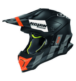 Nolan N53 Sparkler  Grå/Oransj MX-hjelm, komfort, agressiv design