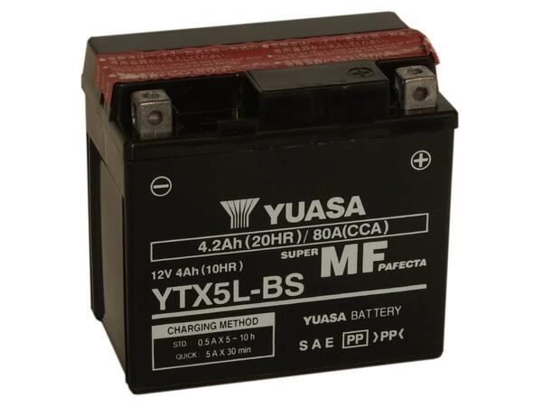 Yuasa - 12V YTX5L-BS ATV/MC/Snøscooter Batteri