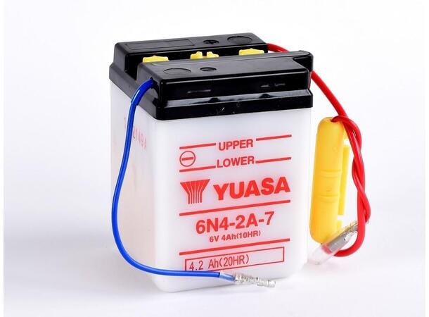 Yuasa 6N4-2A-7 - 6V ATV/MC/Snøscooter Batteri