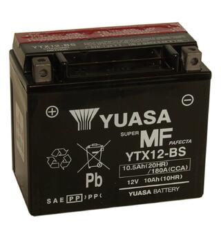 Yuasa YTX12-BS - 12V ATV/MC/Snøscooter Batteri 12 Volt, 10 Ah, L=150 B=87 H=130