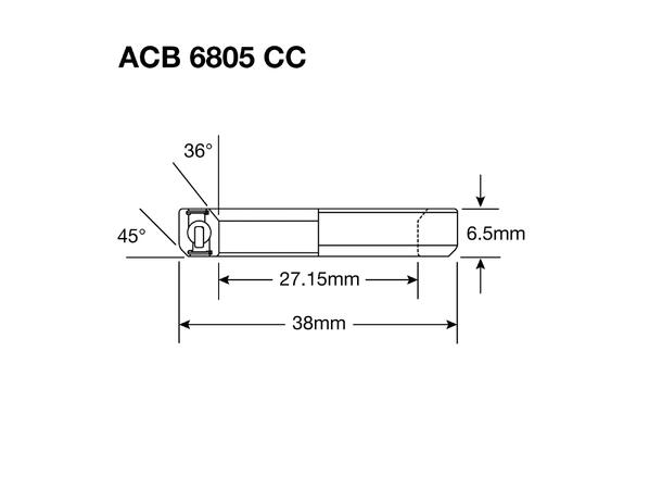 Enduro ACB 6805 CC Styrelager ABEC 5.27.15x38x6.5 (36x45°),Black Oxide