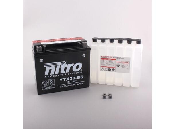Nitro YTX20-BS - 12V ATV/MC/Snøscooter Batteri
