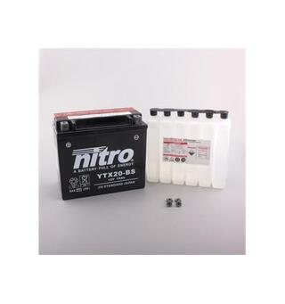 Nitro YTX20A-BS - 12V ATV/MC/Snøscooter Batteri 12V, 18Ah, 150x87x161, Syrepakke, AGM