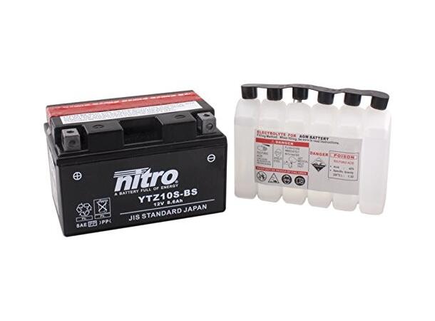 Nitro YTZ10S-BS - 12V ATV/MC/Snøscooter Batteri