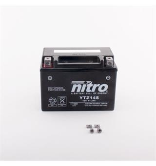 Nitro YTZ14S - 12V ATV/MC/Snøscooter Batteri 12V, 11.2Ah, 150x87x110, AGM GEL