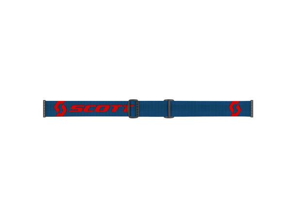 Scott Fury SX LS Brille - Blå/Neonrød Lyssensitiv Rød Chrome Linse
