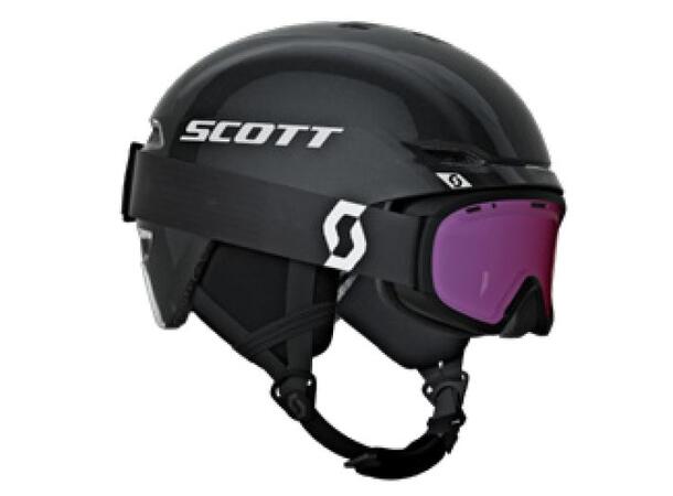Scott Keeper 2 Jr-Sett - Sort/Hvit, M Barnehjelm som leveres med Witty briller