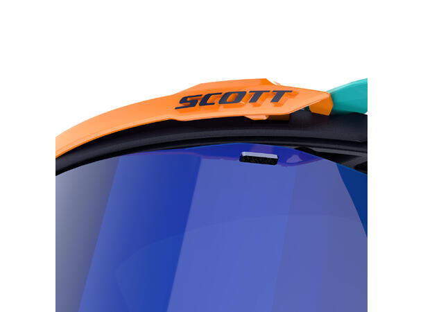 Scott Prospect MX AMP - Blå/Oransje Blå Chrome WORKS Linse