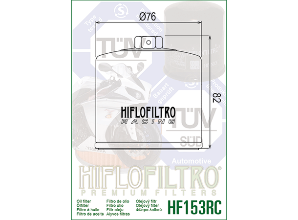 Hiflo HF153RC Racing Oljefilter Ducati Bimota/Cagiva/Gilera Scooter