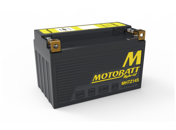 MotoBatt MHTZ14S 12V Batteri Hybrid 2-Polet, 270CCA, 7,1HAh, 149x84x95, AGM