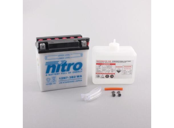 Nitro 12N7-3B-2 - 12V ATV/MC/Snøscooter Batteri