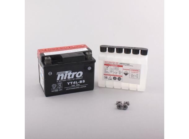 Nitro N-YT4L-BS - 12V ATV/MC/Snøscooter Batteri