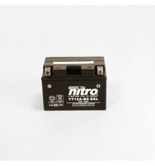 Nitro YT12A-BS - 12V ATV/MC/Snøscooter Batteri 12V, 10Ah, 150x87x105, Forsegl. AGM GEL