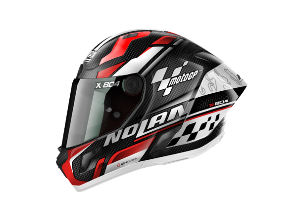 Nolan X-804RS Carbon MotoGP L-60 ECE 22-06 Racing GP-spoiler Mørkt visir