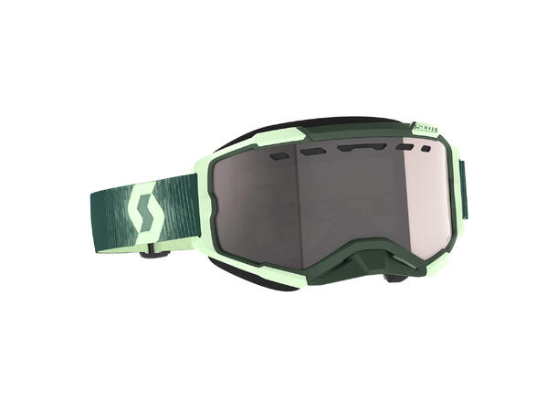Scott Fury SX Brille - Grønn/Mintgrønn Enhancer Sølv Chrome Linse