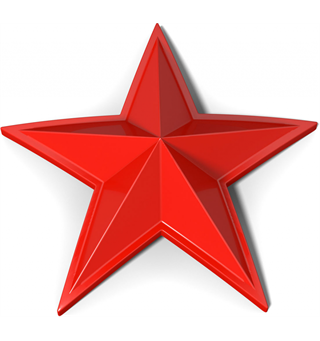 MSA Senterkopp Stjerner 4pk MSA Cap Stars, Rød