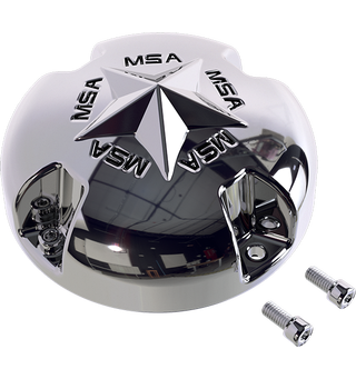MSA Senterkopper - Bolt-On Wheel Cap Star, Chrome