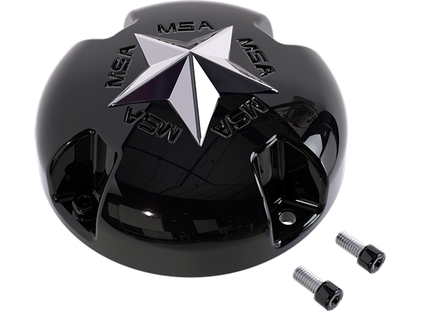 MSA Senterkopper - Bolt-On Wheel Cap Star, Svart Blank