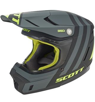 Scott 350 EVO+ Dash Crosshjelm - Sort/Neon Mips, Conehead, Vaskbart Interiør