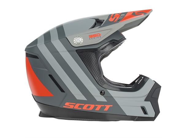 Scott 350 JR Hjelm - Sort/Ora, M SCO Helmet 350 EVO Kid Plus Dash ECE
