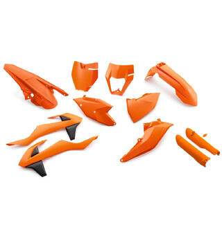 KTM Plastkit - Oransje KTM SX 125-450 16-18, EXC 250-500 17-19