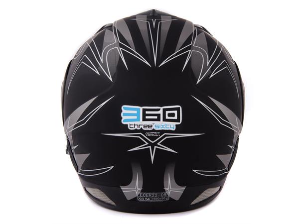 360 Modularhjelm - Deco Matt Sort, 54-XS Snøscooterhjelm på sitt aller beste