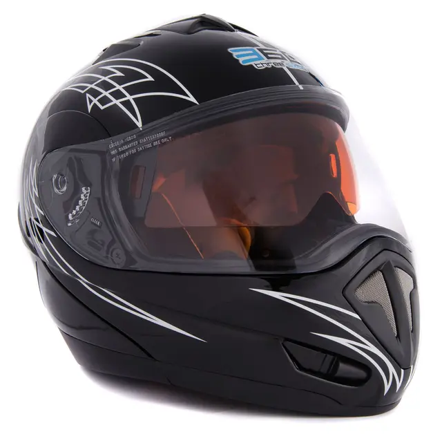 360 Modularhjelm - Pinstripe Sort, 54-XS Snøscooterhjelm på sitt aller beste 