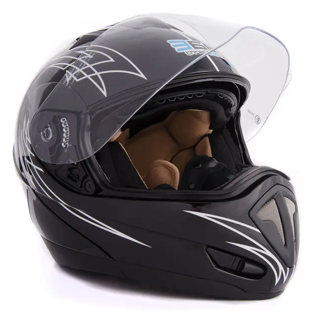 360 Modularhjelm - Pinstripe Sort, 54-XS Snøscooterhjelm på sitt aller beste 