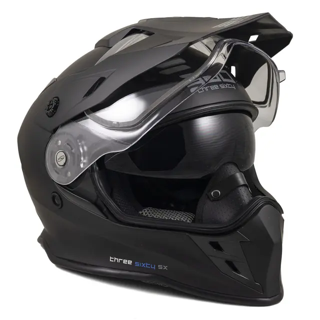 360 "SX" Adventurehjelm, 2XL/64 Dobbelvisir og singel-visir for gatebruk 
